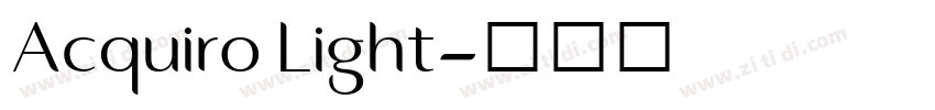 Acquiro Light字体转换